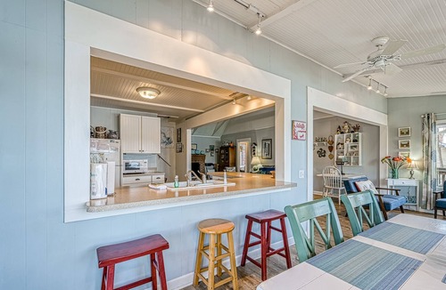 Moneta Cottage | Waterfront lake-view home with dock, fireplace, pool table, kayaks, & firepit