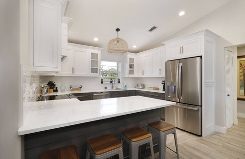 Key Colony Beach House | Waterfront Luxury Home with Pool and Boat Dock