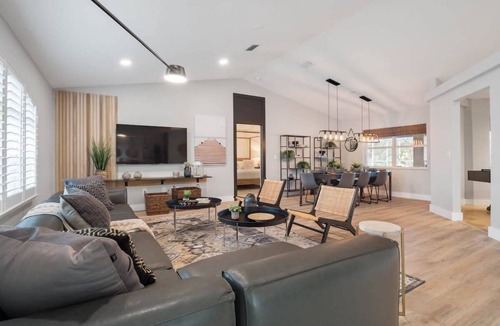 Palm Harbor House | Waterfront Luxury: Pool, Spa, Dock & Coastal Style