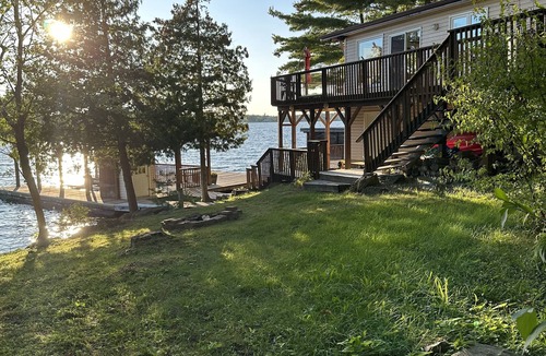 Severn Cottage | Waterfront Muskoka Cottage with Large Dock, Fire Pit & Gorgeous Sunsets