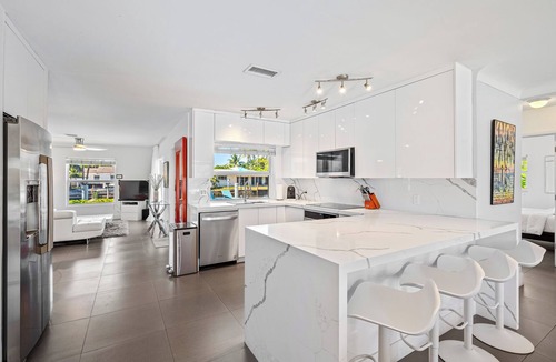 Wilton Manors House | Waterfront Oasis w/Pool + Sunset Views & Dock