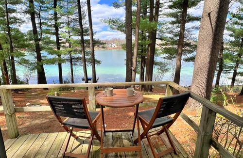 Waupaca House | Waterfront Paradise! Boat available for rent.
