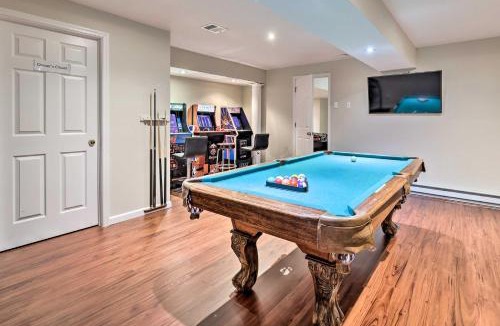 Henryville House | Waterfront Poconos Getaway Game Room and Deck!