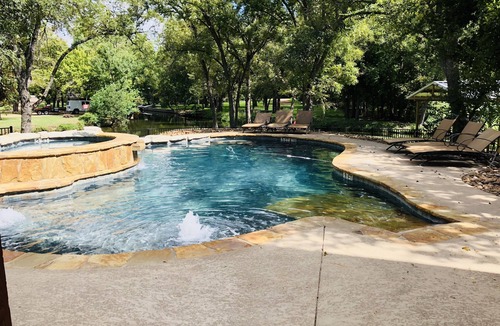 Marble Falls Cabin | Waterfront Retreat w/Pool, Hot Tub & Game Room