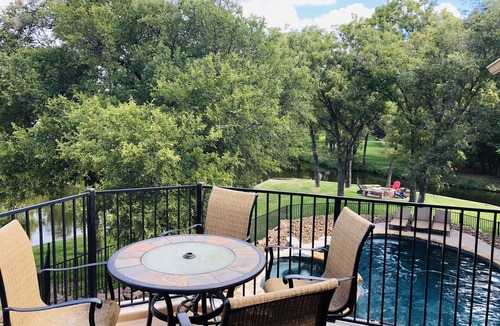 Marble Falls Cabin | Waterfront Retreat w/Pool, Hot Tub & Game Room
