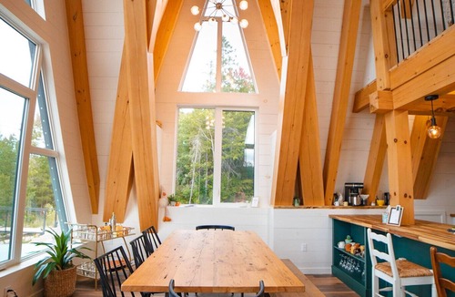 Alban Cabin | Waterfront Timber A-Frame Cabin on French River