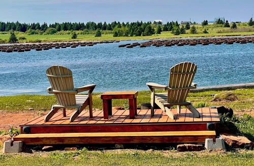 Cymbria Cottage | Waterfront Two Bedroom Newly Built Cottage, Beach, Covered Deck, Firepits