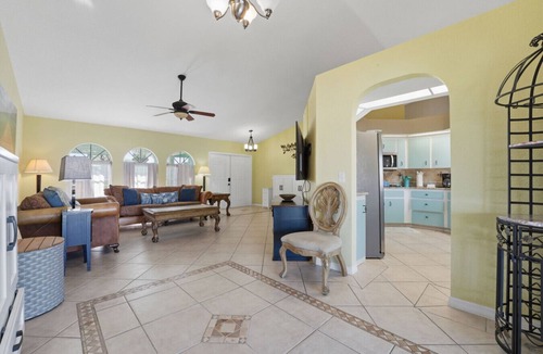 Gulf Cove House | Waterfront Villa w Pool, Dock & Gulf Access!