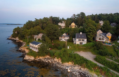 Peaks Island House | Waterfront with private beach.