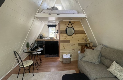 Farmington Cabin | Welcome to our tiny A-frame cabin.