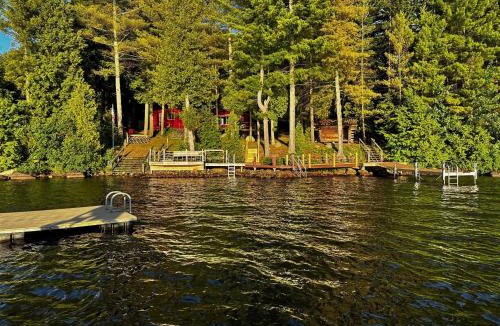 Lyon Mountain House | Well-appointed Adirondack cabin directly on 9-mile lake
