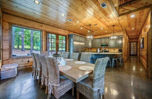 Hochatown Cabin | When Nature Calls: Sleeps 31 Bunk Room + Game Room