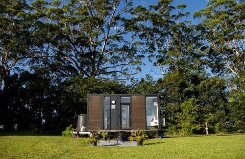 Maleny House | White Jacaranda Tiny House by Tiny Away