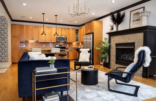 West Town Condo | Wicker Park Home: Movie Room, Piano