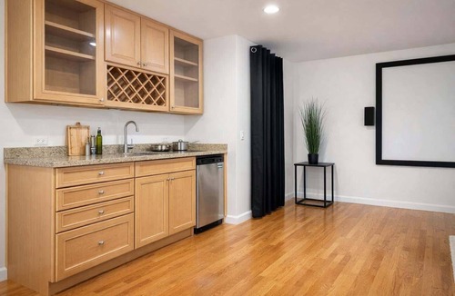 West Town Condo | Wicker Park Home: Movie Room, Piano