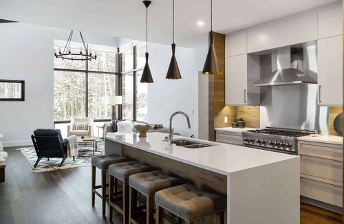 Stowe Area House | Wildewood: Modern | Fireplace | Luxe in Stowe