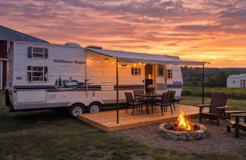 Farmersville Station House | Wildflower Wagon Farm Stay