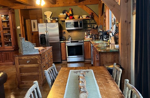 Pocono Lake House | WILLOW RUN LODGE an Authentic Timber Frame Cabin on private 35 acres with river