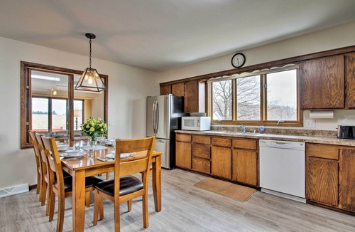 Merrimac Cottage | Wisconsin River Valley Farmhouse: Fire Pit & View