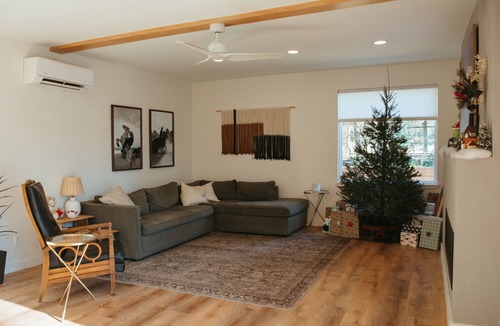 Prairie Lea RV Rental | Wooded retreat space with glamping tents, container homes & tons of amenities!
