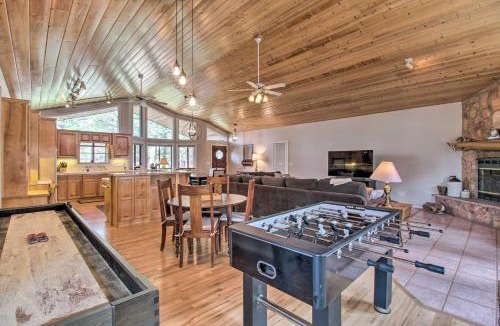 Mountain Pine Estates House | Yard, Grill & Games: Spacious Cabin in Lakeside!