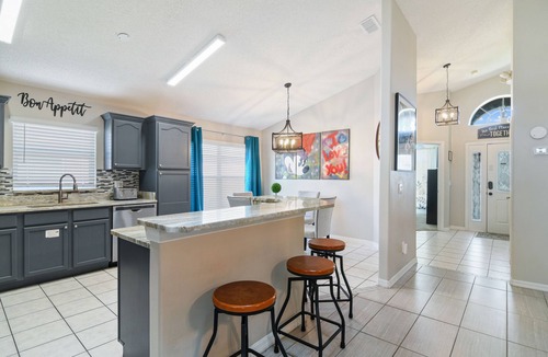 Windsor Palms House | Yesterday Villa, 5BR Luxury Home, South-Facing Pool, 3 Mi to Disney