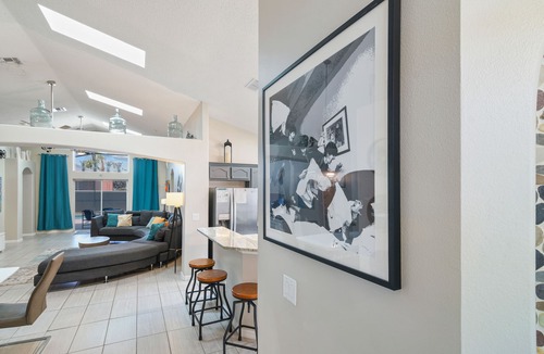 Windsor Palms House | Yesterday Villa, 5BR Luxury Home, South-Facing Pool, 3 Mi to Disney