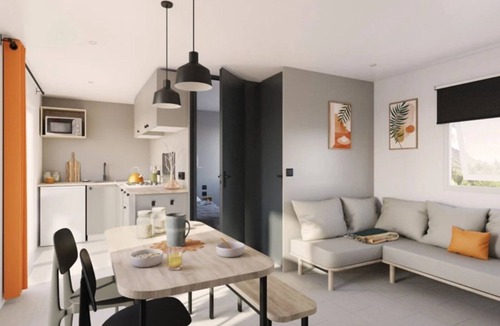 Mers-les-Bains House | ZEcamping 3 étoiles 3km plage piscine couverte mobil-home TV BBQ 32m2
