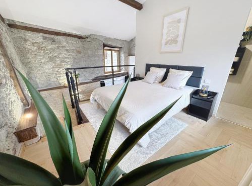 Écrin médiéval cosy à 2 pas de la Cathédrale, lit haut de gamme, Wifi