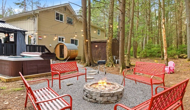 𖤓Secluded Retreat near Ski| Hottub+Sauna+Firepit+Gameroom𖤓