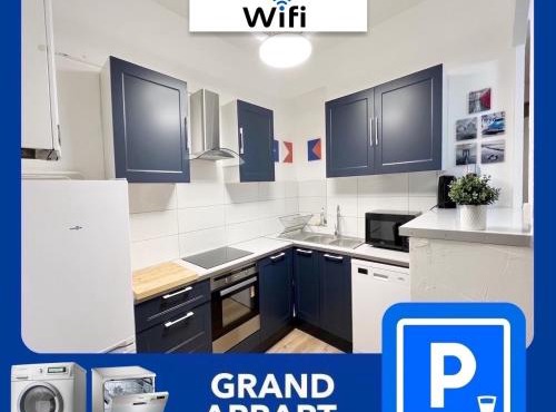 016 CHIC & COSY GRAND APPART MODERNE 65m2 HYPERCENTRE WIFI SMART TV NETFLIX