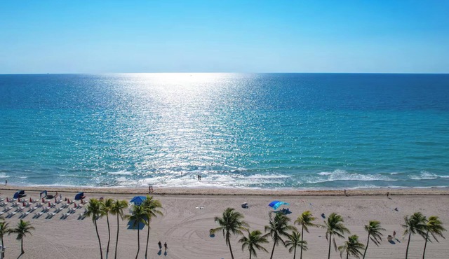 1/1 CONDO @Hollywood BEACH/Rooftop POOL and HOT TUB/STEPS to BEACH/PET Friendly!