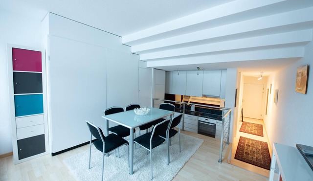 1.5 room apartment for 1 - 5 people with a beautiful view of Piz Mitgel