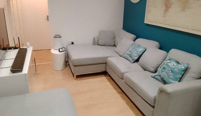 1 bedroom apartment, with free parking and garden