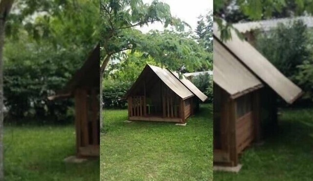 1-bedroom Cyclo wood cabin (without bathroom) for 2 people