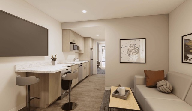 1-bedroom hotel suites in Scarborough with essentially stocked kitchens.