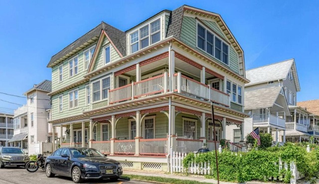 1 Block from Beach with Ocean Views from Two Levels of Wraparound Porches