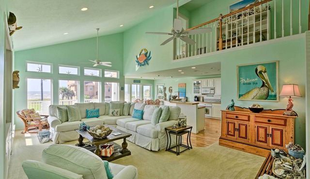 1 Block to Beach: Family Getaway in Galveston!