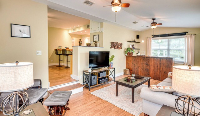 1 Block to Crescent Lake: Charming Home w/Porch!