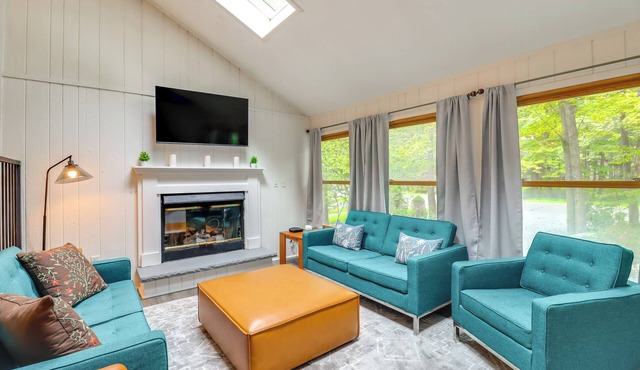 1 Mi to Lake, Golf & Ski Access: The Hideout Home!