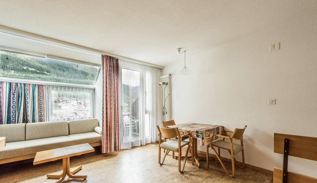 1 room apartment for 1-3 people with a beautiful view of Piz Mitgel