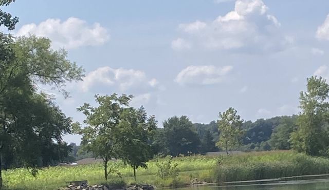 10 acre property with pond, for glamping experience.