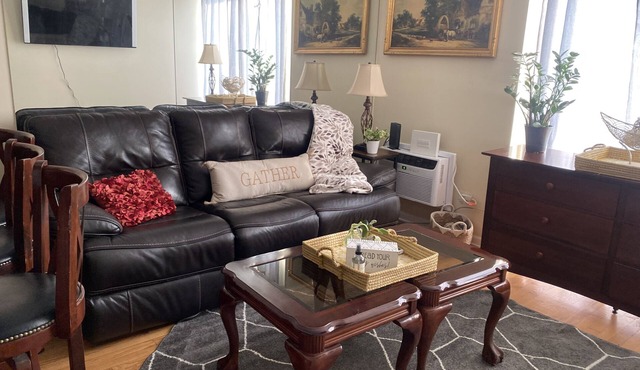 10 min walk to Stevenson Convention Center