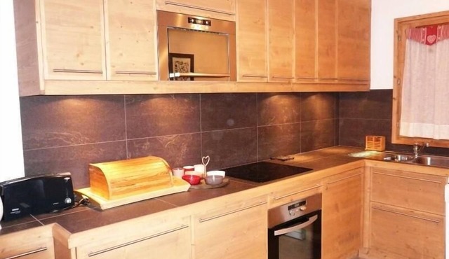 100m from resort center, 1st floor, swimming pool, terrace, balcony, fireplace or stove, tv