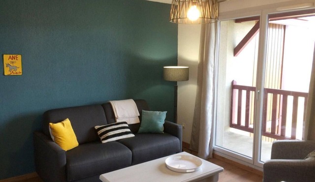 100m from resort center, 1st floor, jacuzzi, hammam, balcony, tv, ski locker, 32m², Peyragudes