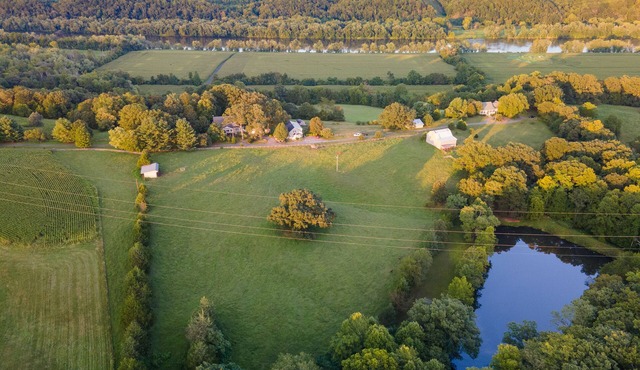 106 acre Farm with Animals, River & Private Pond, near Wineries and Breweries