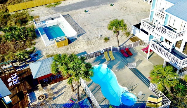 10BR/10BA HeatedPool HotTub FirePit Easy Beach Access Basket/Pickle/VolleyBall