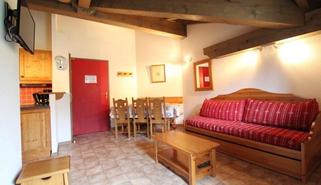 10m from ski slopes, 4th floor, balcony, parking, tv, ski locker, 38m², Val Cenis