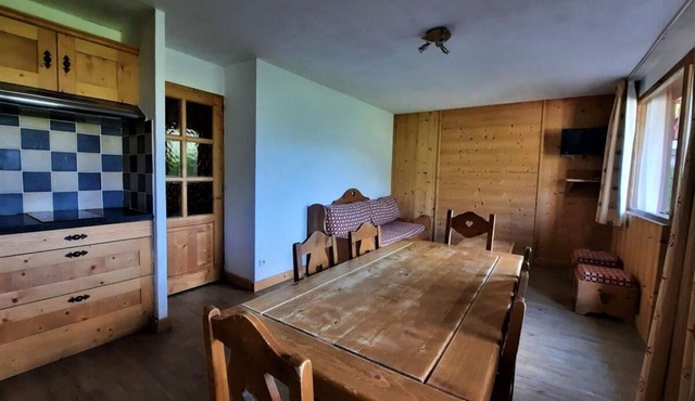 10m from ski slopes, floor -1, balcony, tv, ski locker, 47m², Les Menuires