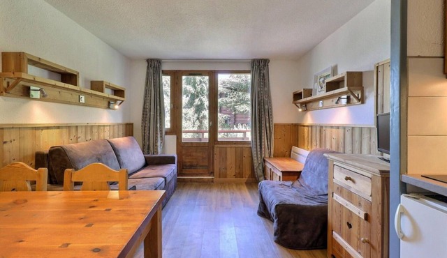 10m from ski slopes, 9th floor, balcony, ski locker, 31m², La Tania